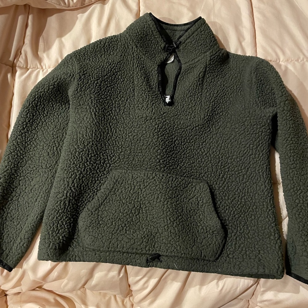 VS Pink Sherpa 3/4 zip pull over sweater